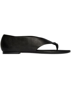 Courreges Leather Sandals - Black