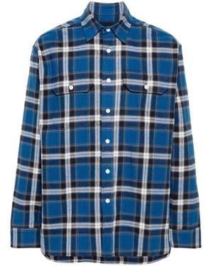 Givenchy Checked Cotton Shirt - Blue