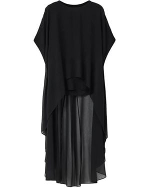 AllSaints Jamie Sheer-Overlay Top - Black