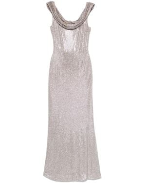 GIUSEPPE DI MORABITO Crystal-Embellished Gown - Grey