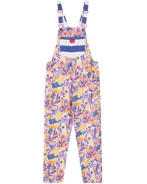 Favorite People Firenze Pattern Overalls - Red