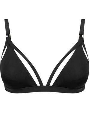 Maison Close Soutien-Gorge À Bonnets Triangle - Black