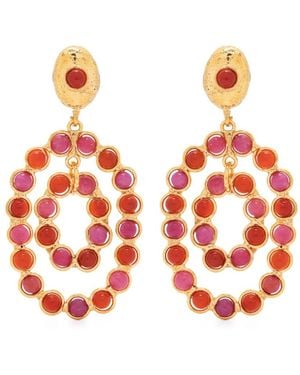 Sylvia Toledano Gina Stone-Embellished Earrings - Orange