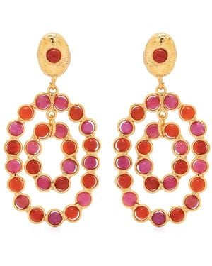 Sylvia Toledano Oorringen Verfraaid Met Stenen - Oranje