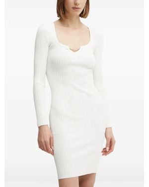 Marciano Chain-detail ribbed mini dress - Weiß