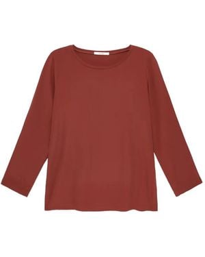 Maliparmi Crew-Neck Long-Sleeve T-Shirt - Red