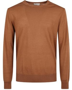 Ballantyne Crew-Neck Jumper - Brown
