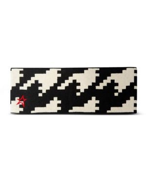 Perfect Moment Houndstooth-Pattern Headband - Black