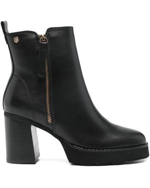 Carmela 80Mm Leather Boots - Black