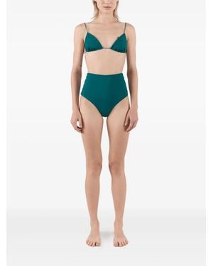 St. Agni Ziah Triangle-Cup High-Waisted Bikini - Green