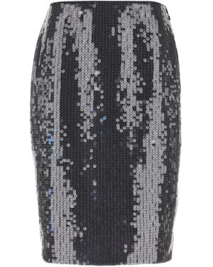 ROTATE BIRGER CHRISTENSEN Rotation Birger Christensen 'Net Sequin Midi' jupe - Gris