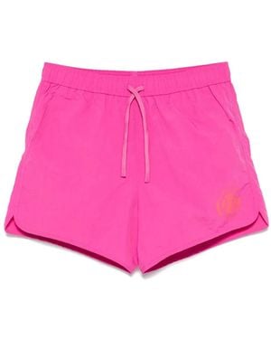 Lacoste Logo-Appliqué Swim Shorts - Pink