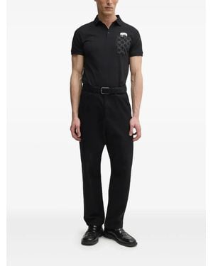 Karl Lagerfeld Logo-Pocket Polo Shirt - Black