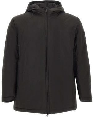 Colmar Hooded Drawstring-Hem Parka - Black