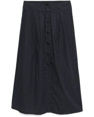 agnès b. Polka Dot Print Skirt - Blue