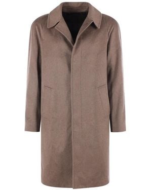 Lardini Concealed-Fastening Coat - Brown