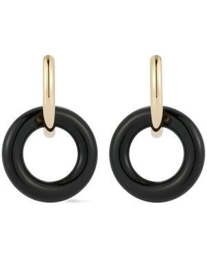 Mateo Onyx Donut Hoop Earrings - Black