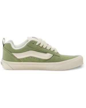 Vans Baskets Knu Skool En Daim Rayées - Vert