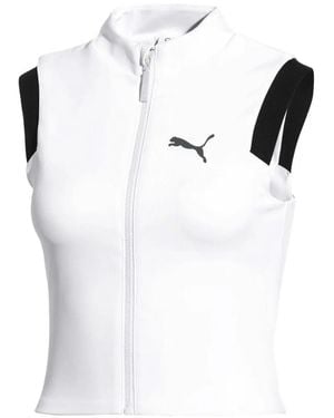 PUMA Selena Gomez Zip Crop Top - White
