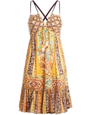 Etro Kleid Aus Fil Coupé - Mettallic