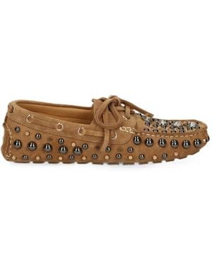 strategia shoes Mocasines Santorini De Piel Con Apliques - Marrón