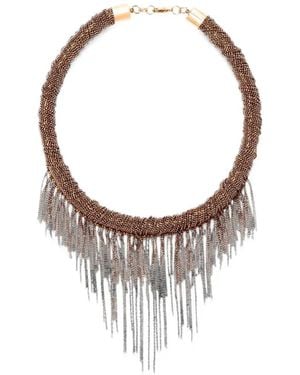 Fabiana Filippi Filo Fringe-Detail Beaded Necklace - White
