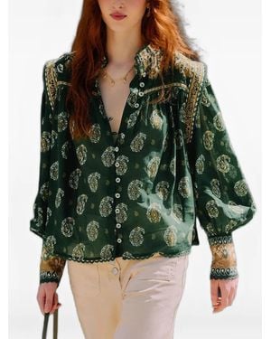 FARM Rio Tayla Buttoned Blouse - Green