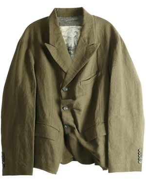 Ziggy Chen Button-Down Blazer - Green