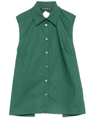 Department 5 Cut-Out Sleeveless Shirt - Green