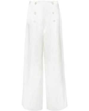 Ralph Lauren Satin Wide-Leg Pants - White