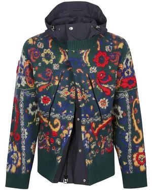 Sacai Paisley-Pattern Wool Jacket - Blue
