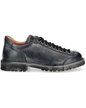 Fracap Lace-Up Leather Shoes - Black