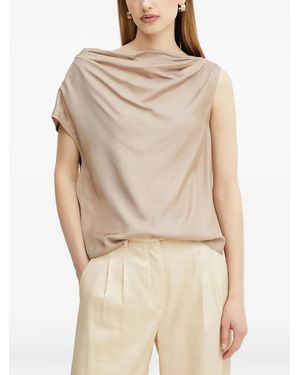 MARCIANO BY GUESS Dorian Draped Sleeveless Top - Natural