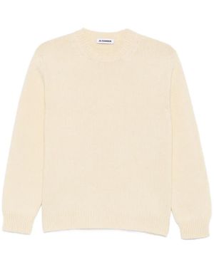 Jil Sander Ribbed-Knit Crew-Neck Sweater - Natural
