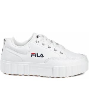 Fila Baskets Sandblast À Plateforme - White