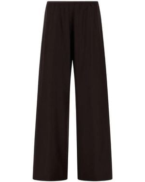 Herno Elasticated-Waist Wide-Leg Trousers - Black