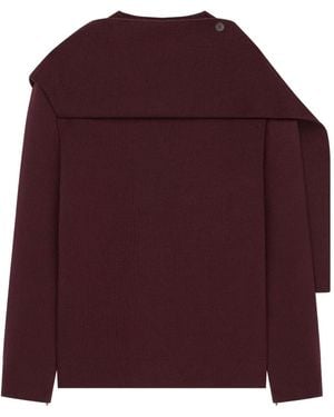 Courreges Scarf メリノウールセーター - パープル