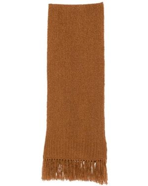 EMERSON RENALDI Ribbed-Knit Scarf - Brown