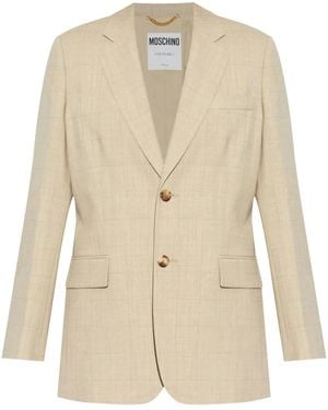 Moschino Virgin-Wool Blazer - Natural