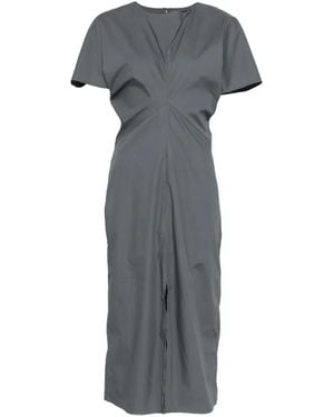 Soeur Ella Crew-Neck Midi Dress - Grey