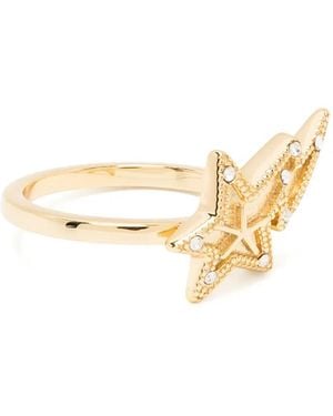 A Bathing Ape Anillo Con Motivo Star Bolt - Metálico