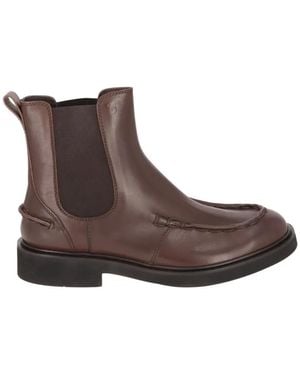 Tod's Whipstitch Chelsea Boots - Brown