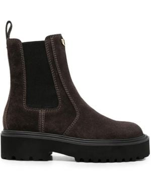 Maje Chelsea-Boots Aus Wildleder - Schwarz