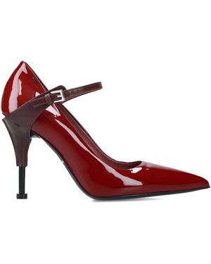 Premiata 100Mm Leather Court Shoes - Red