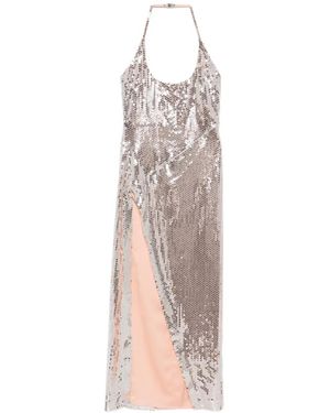 The Attico Vestido Con Lentejuelas - Blanco