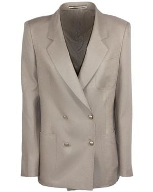 Tagliatore Nayade Double-Breasted Blazer - Grey