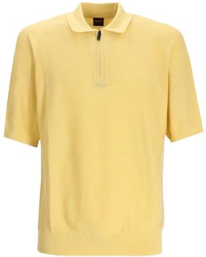 BOSS Polo A Maniche Corte - Giallo