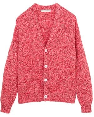 Joshua Sanders Cardigan En Maille Chinée À Motif Smiley - Pink