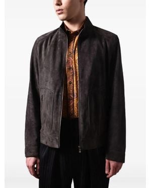 Poche Paris Veste En Daim - Noir