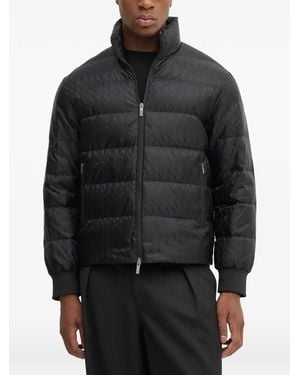 ARMANI EXCHANGE Monogram Pattern Jacket - Black